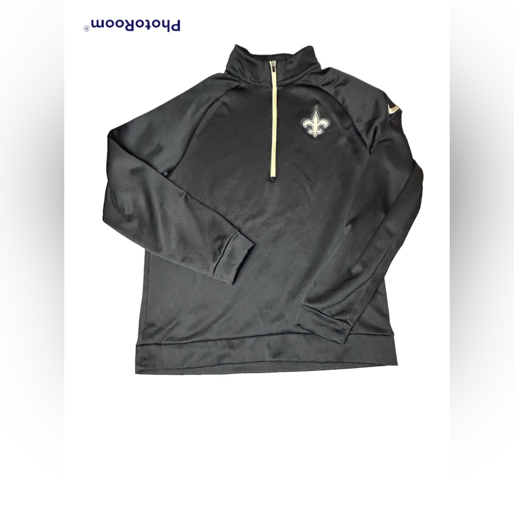 Nike dri-fit New Orleans Saints 1/4 zip pullover top mens M.